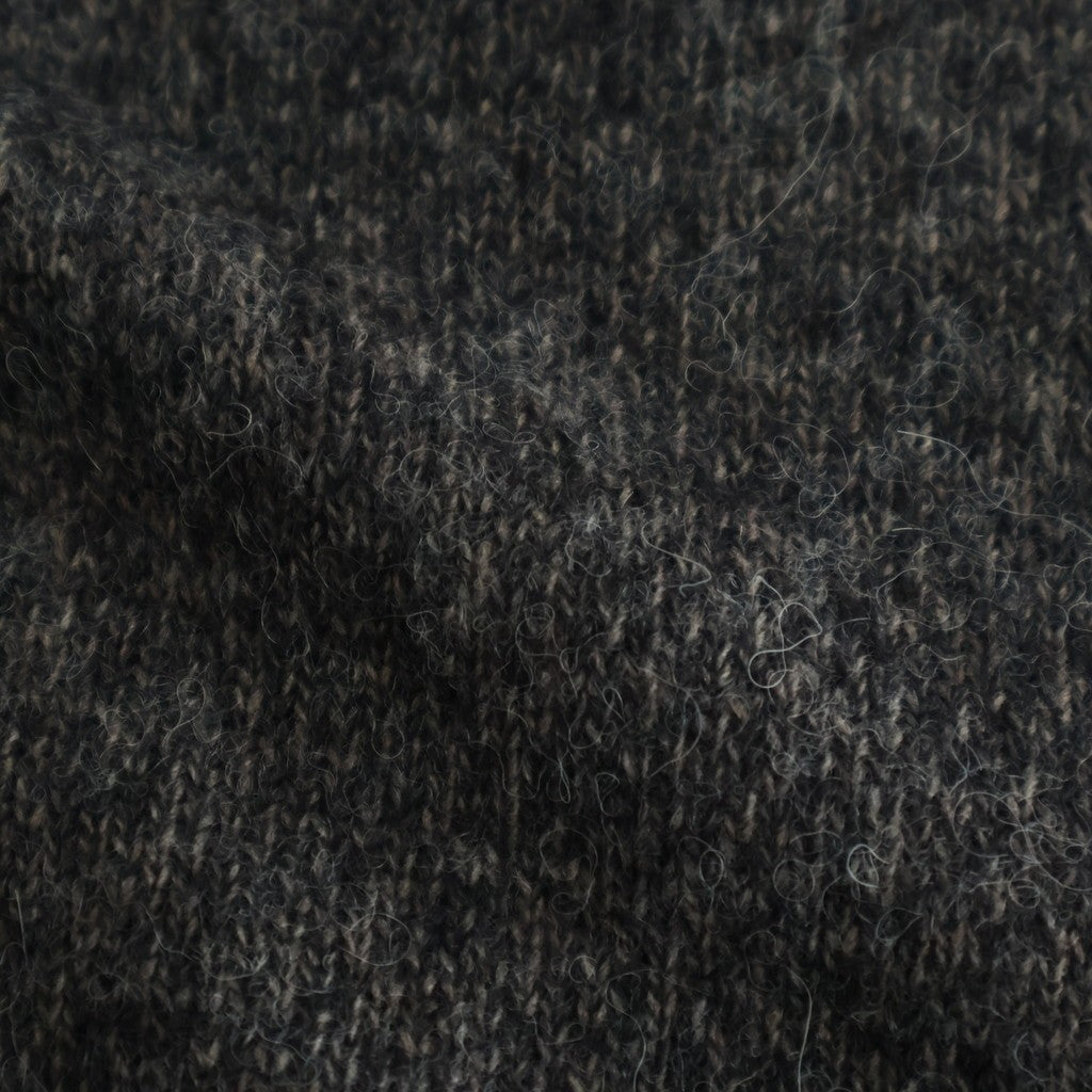 WOOL/ALPACA KNIT LOOSE TURTLE NECK PO #CHARCOAL [ST.1295]