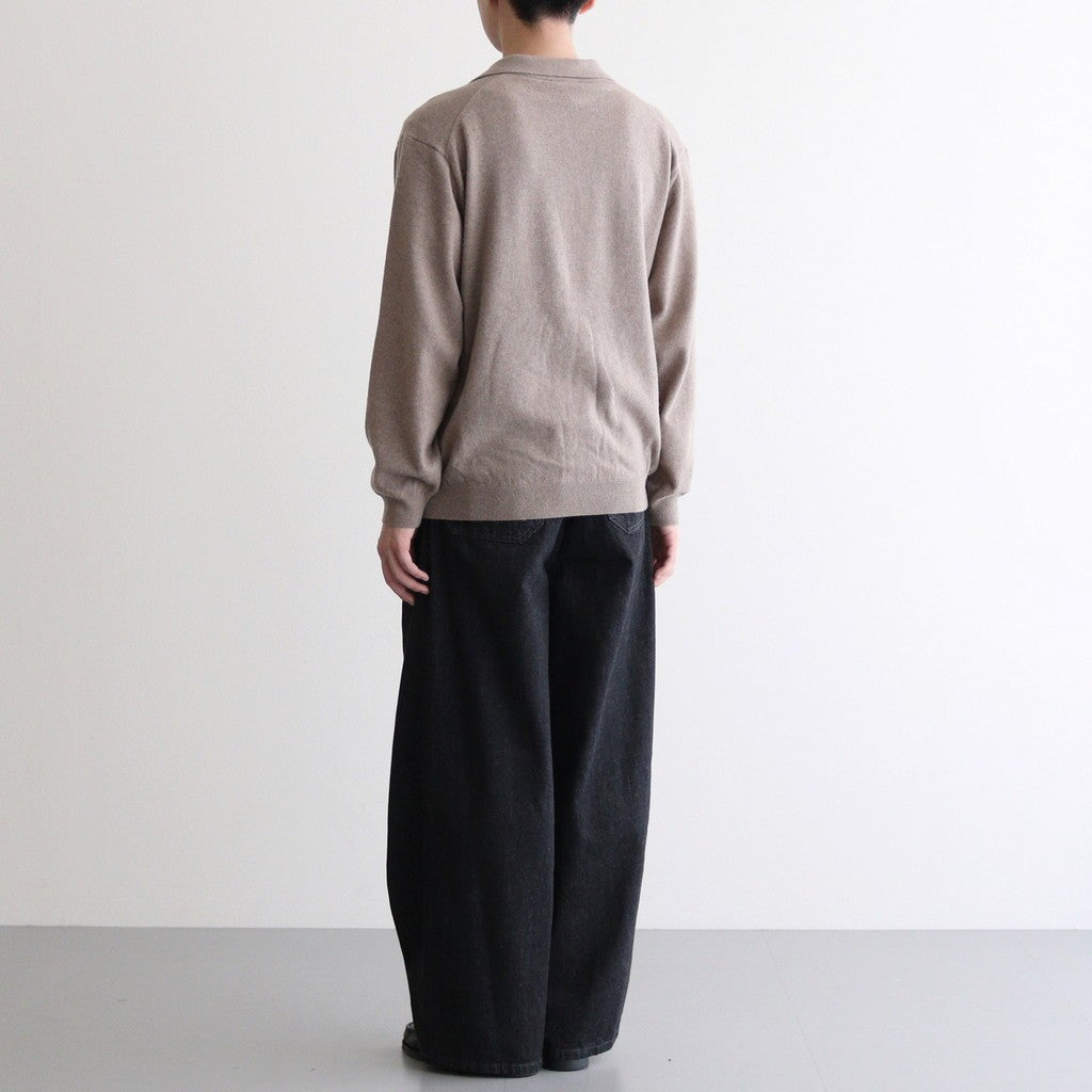Denim 3pleated Wide-leg Trousers #BLACK [YK25FW01066P]