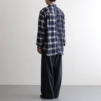 綿フランネルチェックシャツ #NAVY [HP-B021-051]