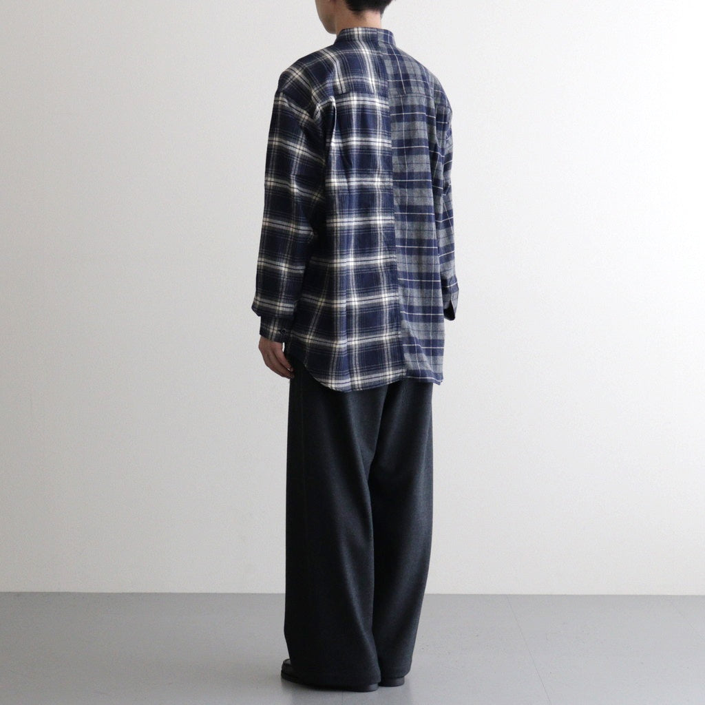 綿フランネルチェックシャツ #NAVY [HP-B021-051]