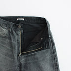 SELVEDGE FADED HEAVY DENIM PANTS #FADED BLACK [A24AP03DH]