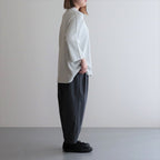 FSSOT | 製品染 30/-スパンポリエステルワッフル クルーネックオーバーサイズプルオーバー #ASH WHITE [GE_FR1203TF]