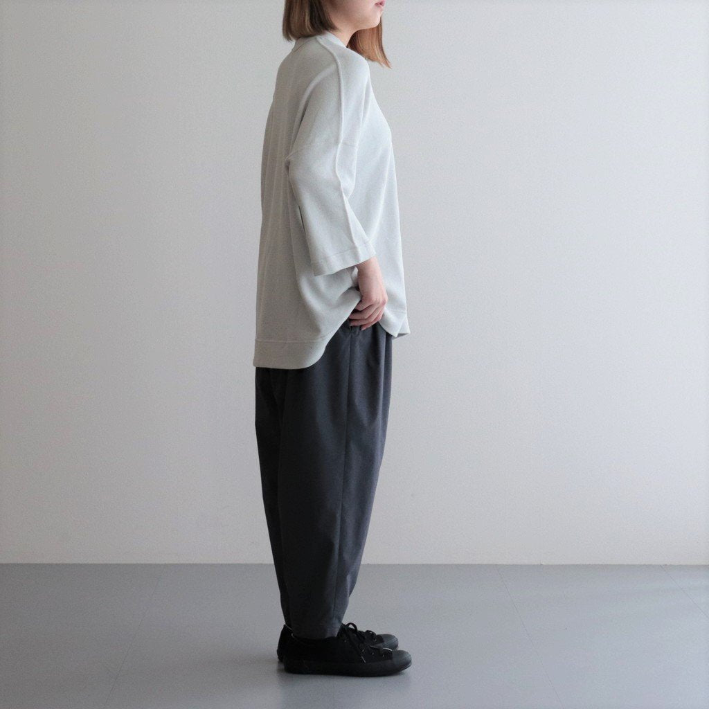 FSSOT | 製品染 30/-スパンポリエステルワッフル クルーネックオーバーサイズプルオーバー #ASH WHITE [GE_FR1203TF]