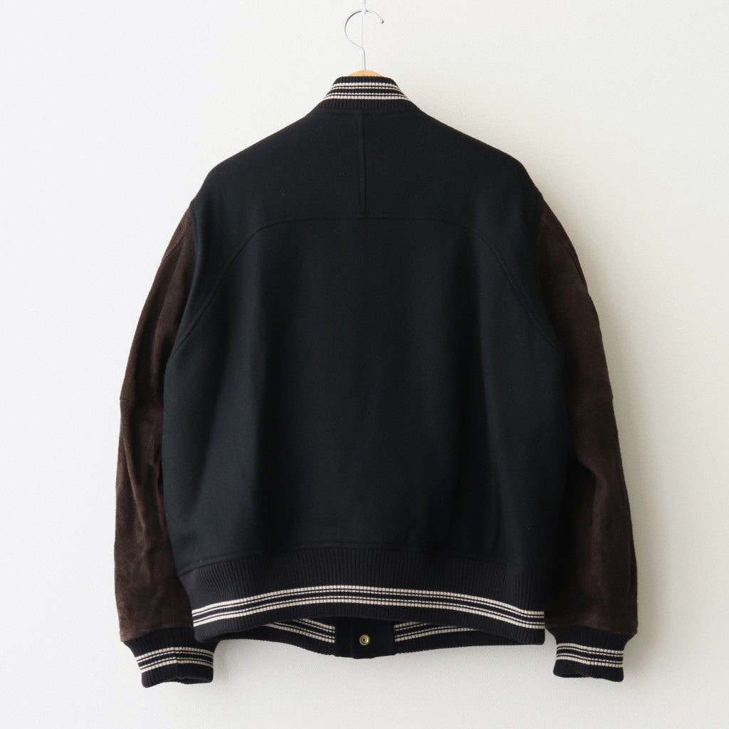 LEATHER STUDIUM JACKET #BLACK x BROWN [25330210]