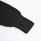 BATONER ウール梳毛片畔 ブリーチ加工 セーター #BLACK [HR-N001-051]