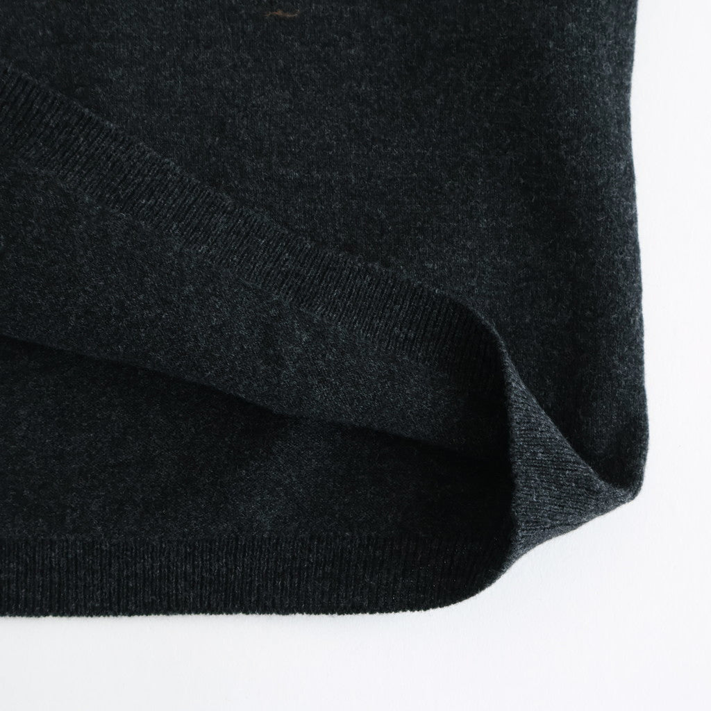 HIGH TWIST WOOL KNIT P/O #CHARCOAL [A25AP05CK]