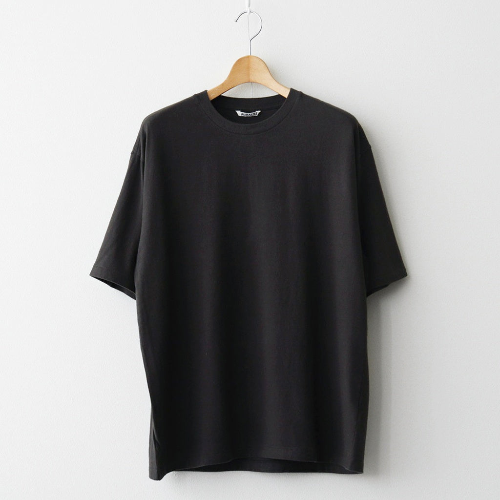 BRUSHED ORGANIC COTTON JERSEY TEE #INK BLACK [A26ST02PT]