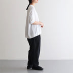 NRBO6T | マットポリエステル リブライクニット 6分袖Tシャツ #OFF WHITE [GE_NC0404T6]
