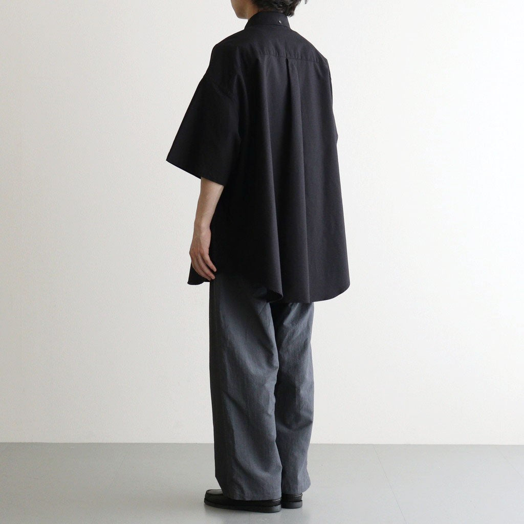 Oxford S/S Oversized B.D Shirt #BLACK [GM261-50025B]