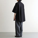 Oxford S/S Oversized B.D Shirt #BLACK [GM261-50025B]