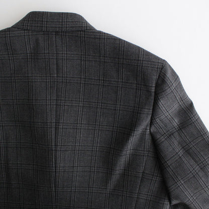 BLUEFACED WOOL CHECK DOUBLE-BREASTED JACKET #CHARCOAL CHECK [A24AJ03CB]