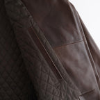 HEAVY LAMB LEATHER RIDERS JACKET #DARK BROWN [A25AB01LA]