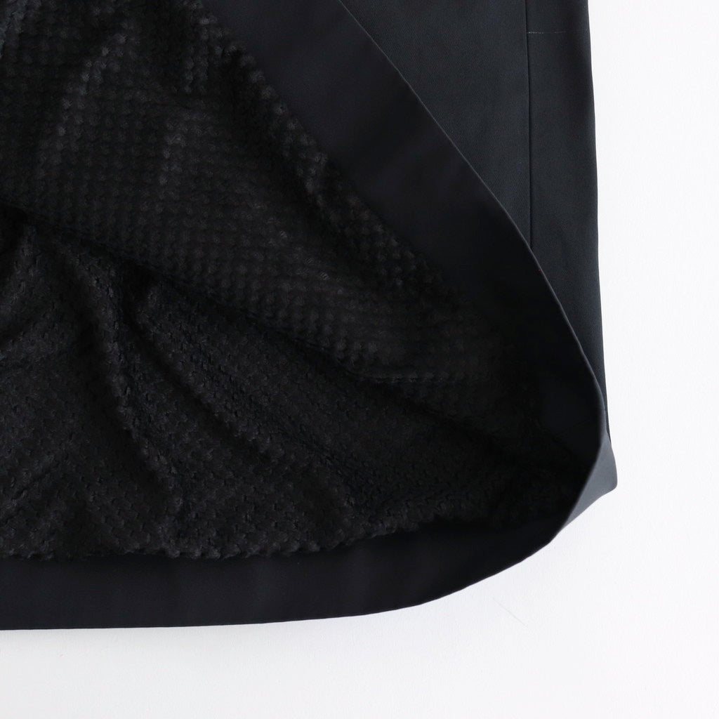 NKBSCT - 強撚ポリエステル・メモリーギャバジン ステンカラーコート #95 Black [SN_NC1303CT]