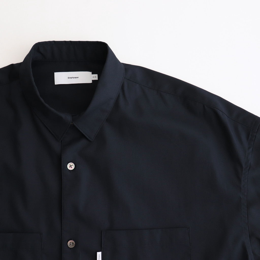 Solotex Twill S/S Oversized Box Shirt #NAVY [GM251-50323B]