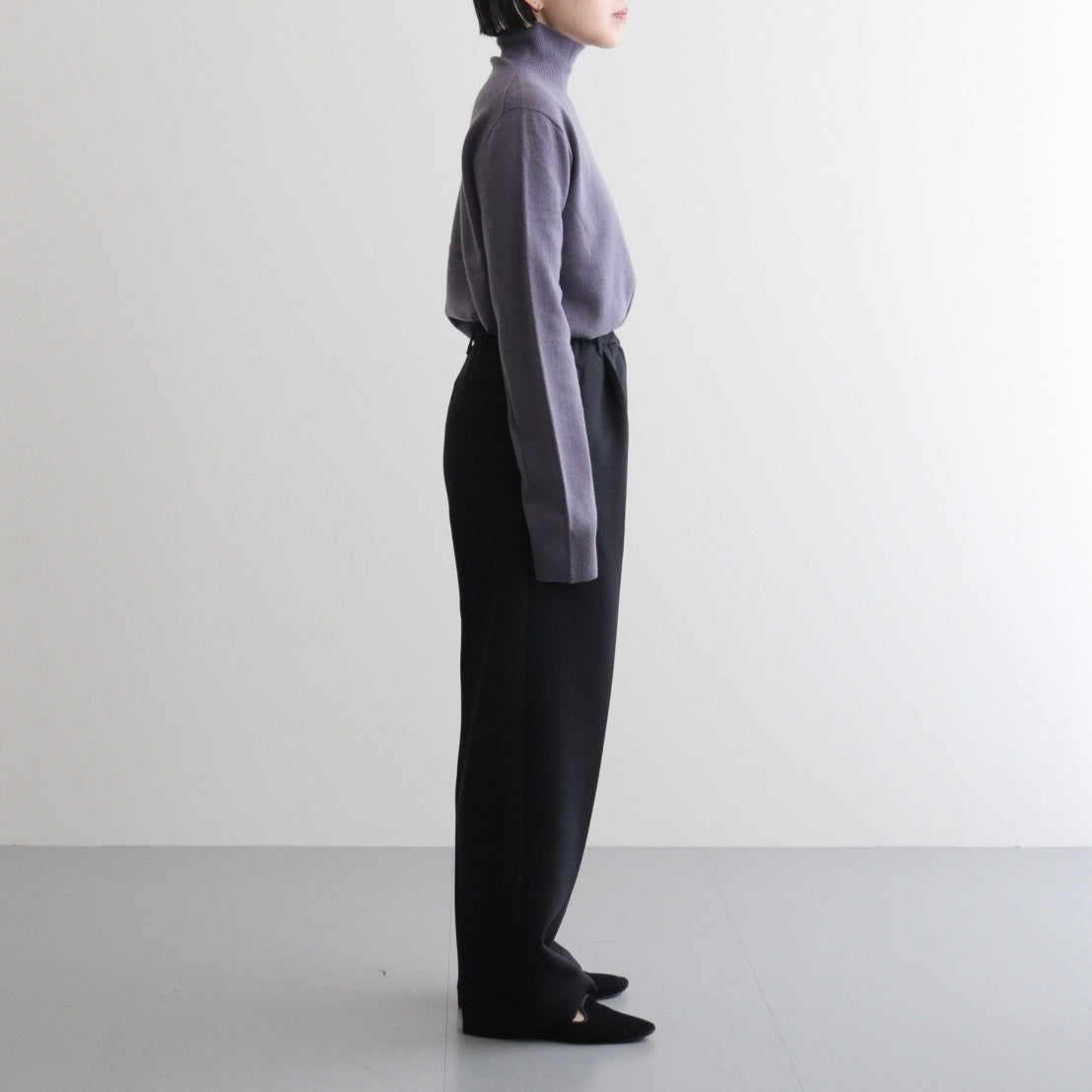 Wool Cashmere Turtle Knit #S/BLU [12520537]