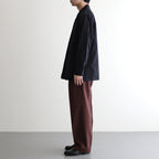 WOOL KID MOHAIR HOP SACK TWO-TUCK SLACKS #BURGUNDY [A25SP02MH]