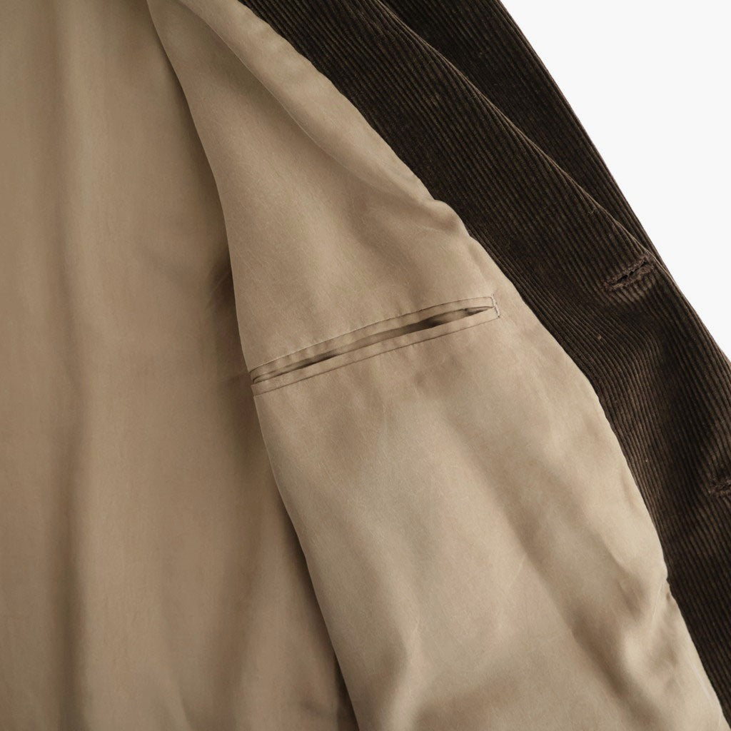 Cotton & Rayon Corduroy Tailored Jacket #Dark Brown [OFH011JK11]