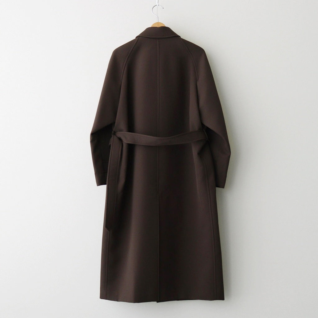 TWISTED DOUBLE CLOTH COAT #DARK BROWN [A25AC02WD]