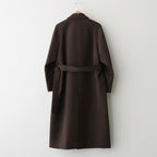 TWISTED DOUBLE CLOTH COAT #DARK BROWN [A25AC02WD]