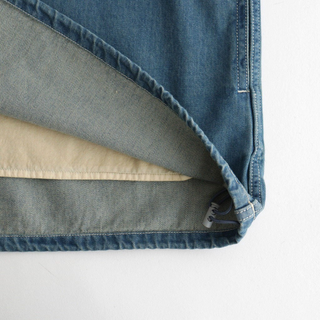 DENIM PULLOVER SHIRT #FADE INDIGO [FSC261-50187FB]