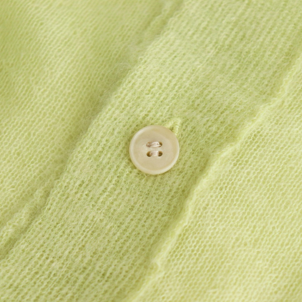 KID MOHAIR SHEER KNIT CARDIGAN #LIME YELLOW [A25SC04FG]