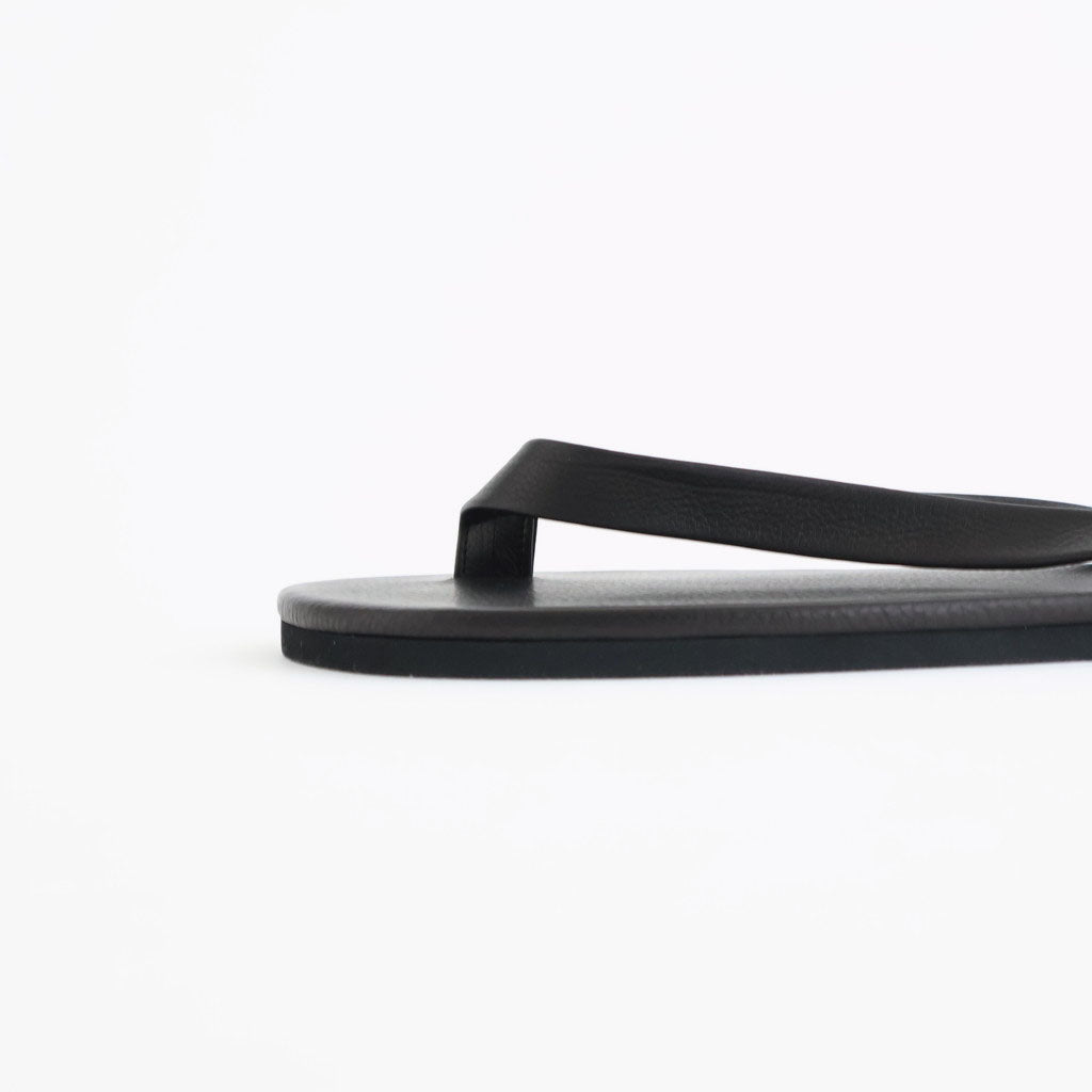 SOFT LEATHER FLIP-FLOPS #BLACK [A26SS05QD]