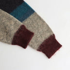 MOHAIR BORDER CARDIGAN #PURPLE [YK23FW0571S]