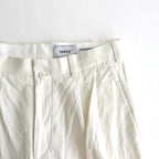 CHINO CLOTH PANTS TWO TUCK STRAIGHT #white [15606]