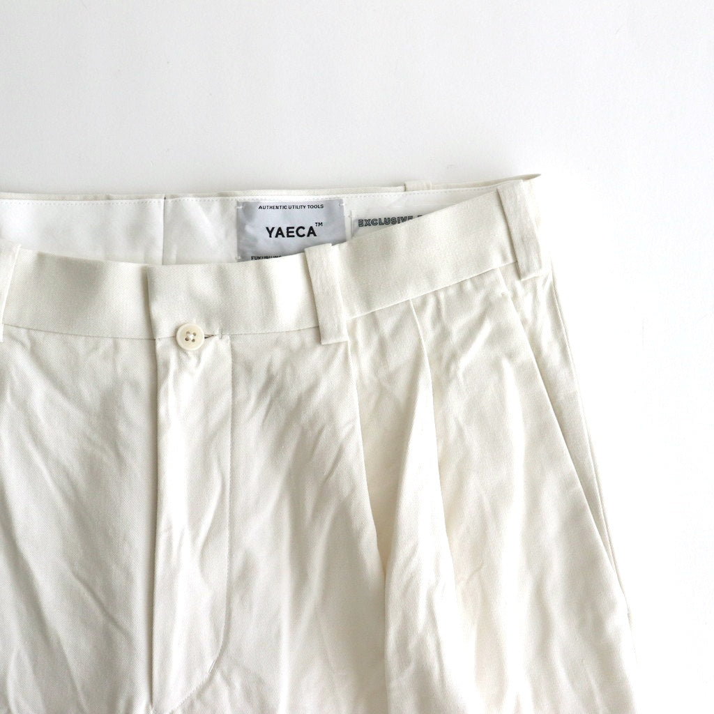 CHINO CLOTH PANTS TWO TUCK STRAIGHT #white [15606]