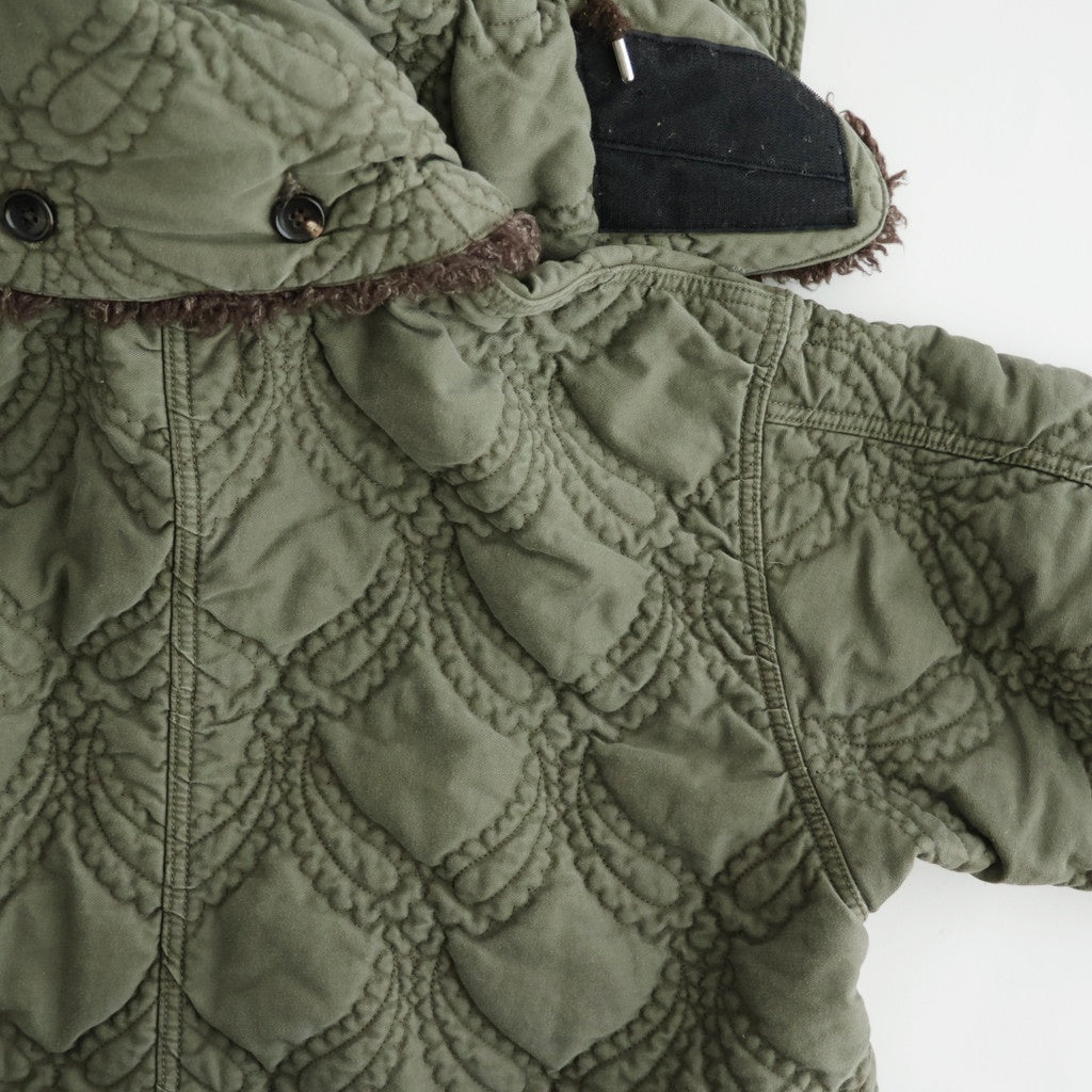 QUILTING FISHTAIL COAT #KHAKI [26330104]