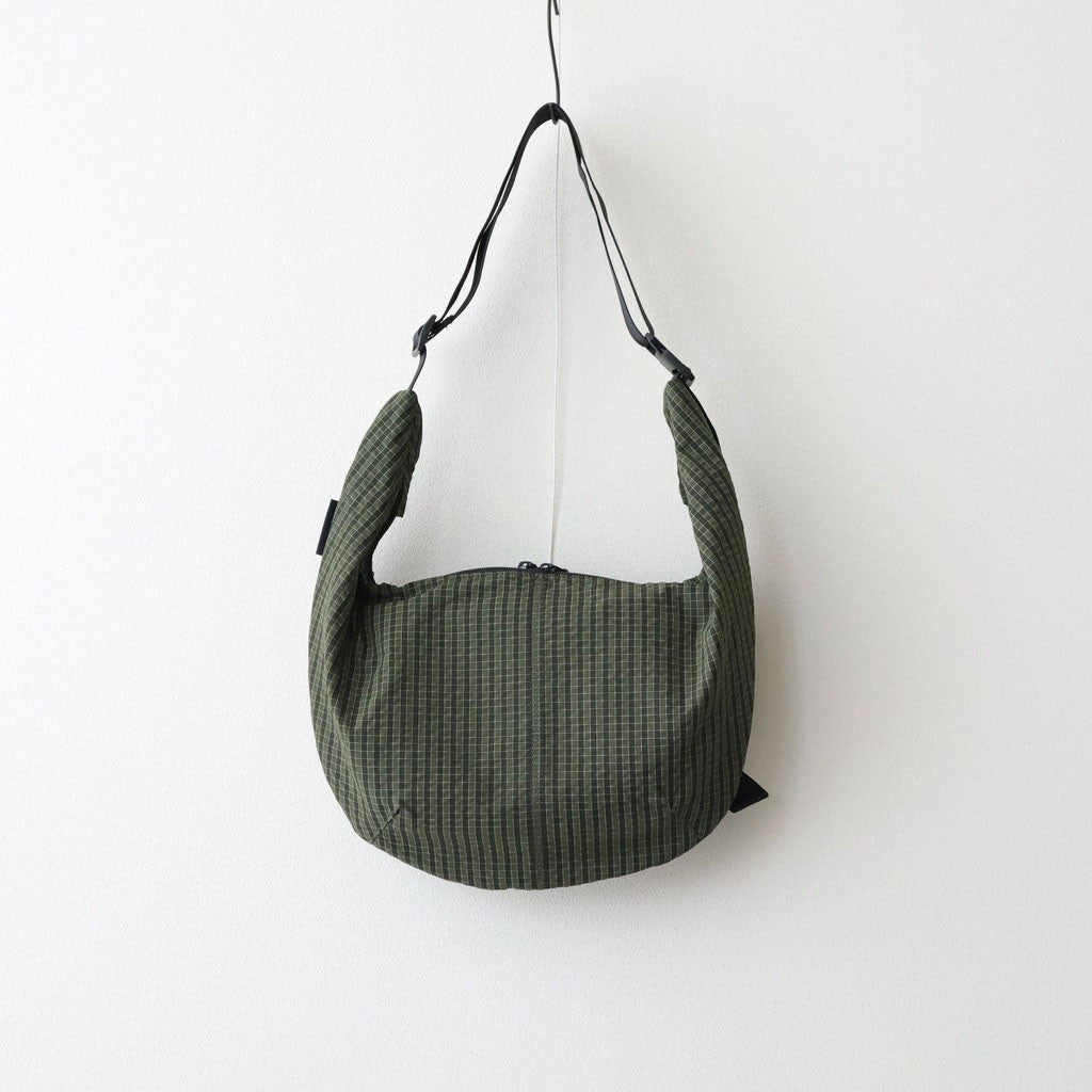 エステルグリッドチェック ショルダーバッグ #KHAKI [HQ-K202-051]