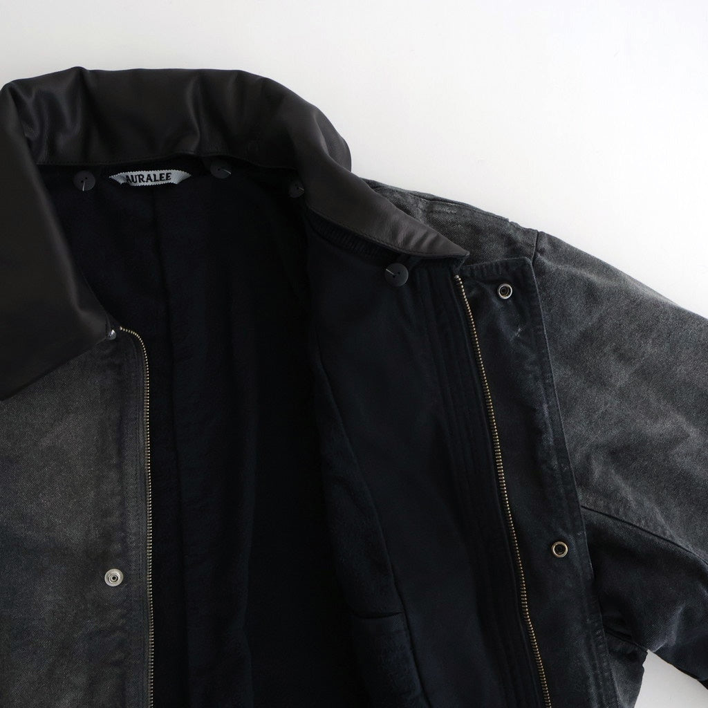 PRODUCT DYED ORGANIC COTTON DUCK BLOUSON #FADED BLACK [A25AB01CD]