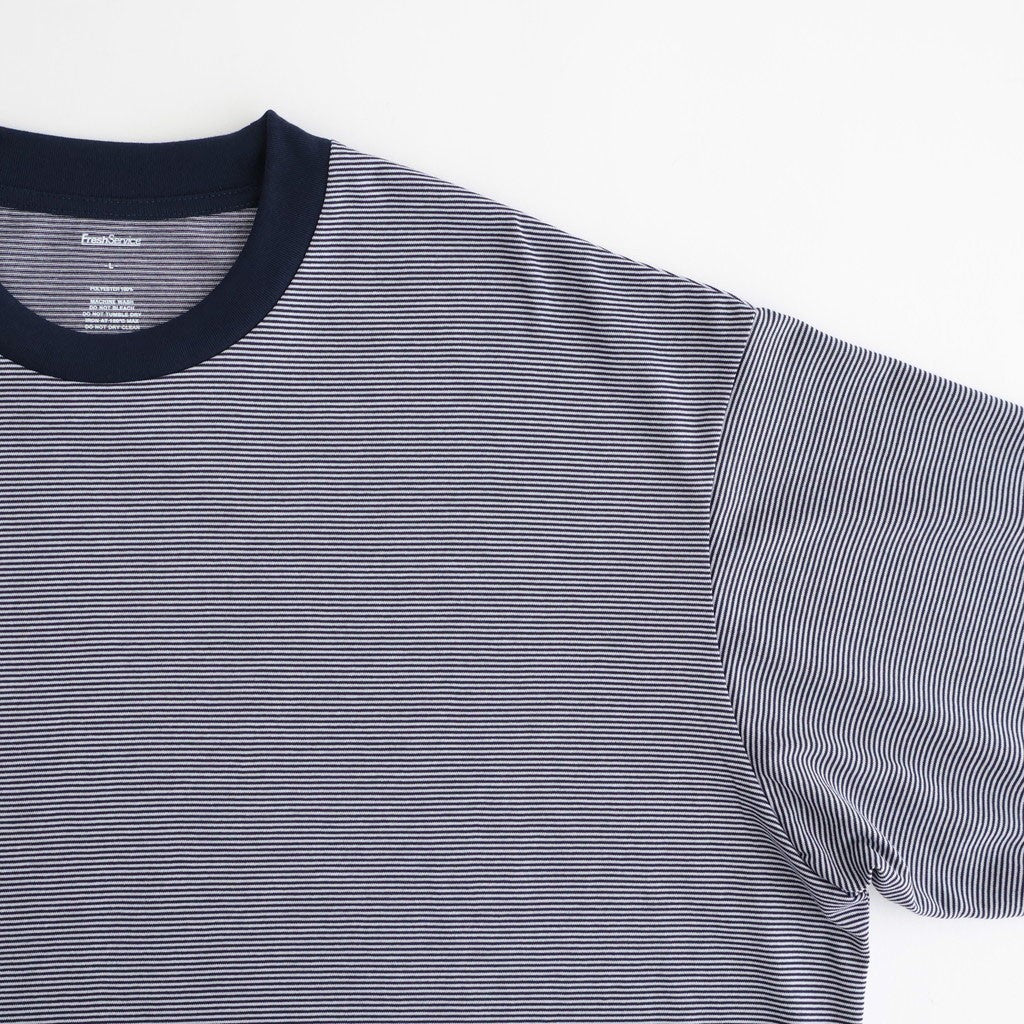 MICRO BORDER L/S TEE #WHITE×NAVY [FSC261-70168]
