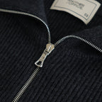 Volume Half Zip-up Knit #Onyx [AOEFKN006]