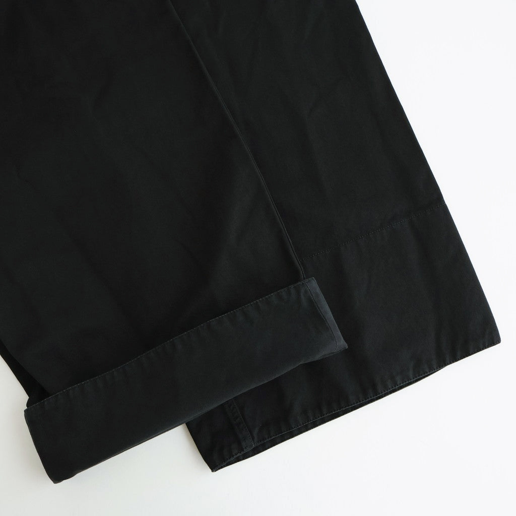 KATHARINE HAMNETT Organic Cotton Wide-leg Work Pants #BLACK [YK25FW01131P-KH]