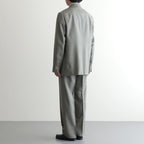 BLUEFACED WOOL TWO-TUCK SLACKS #KHAKI GRAY STRIPE [A26SP02BA]