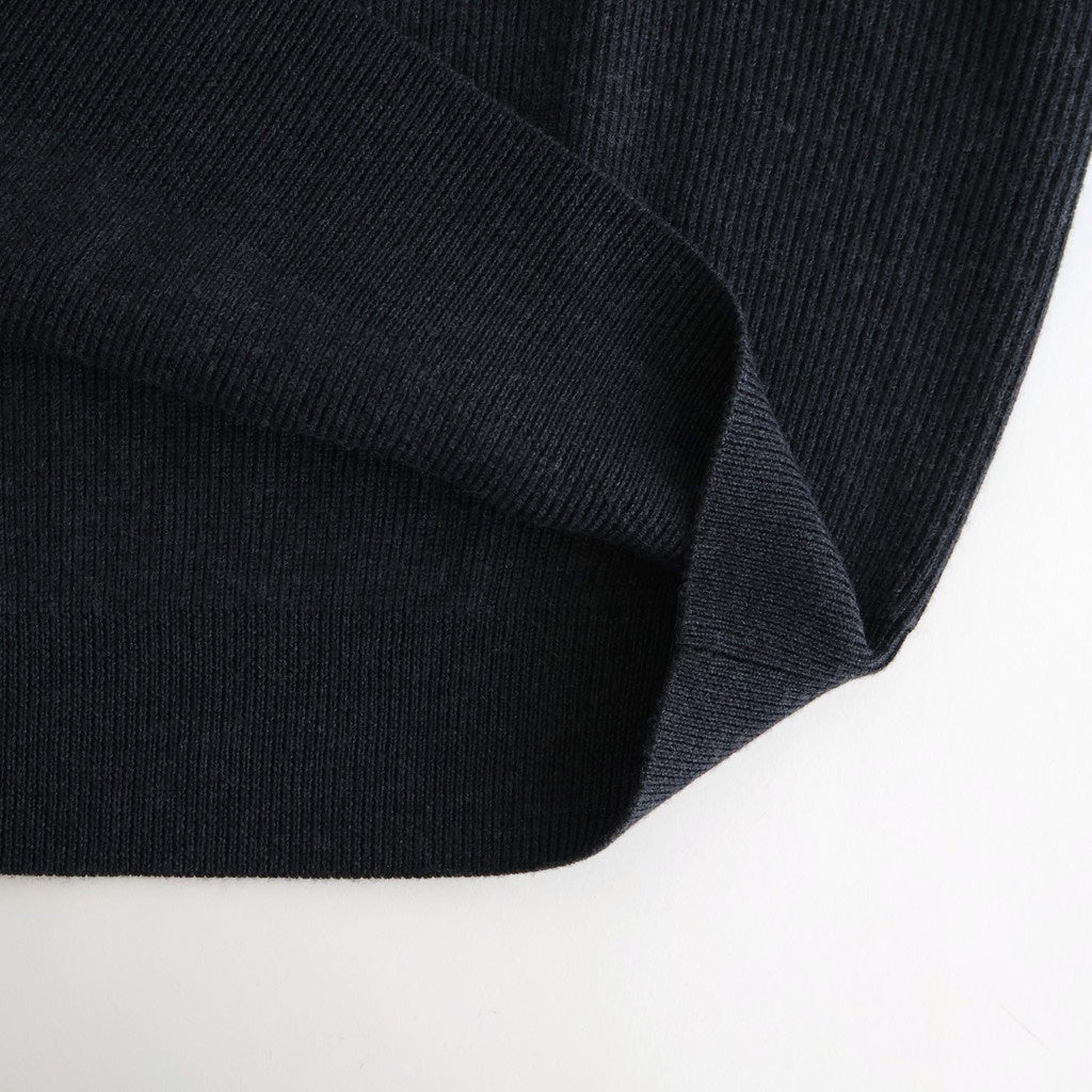 Volume Half Zip-up Knit #Onyx [AOEFKN006]