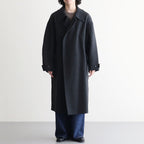 Wool Cashmere Double Breasted Rever Coat #Charcoal [YK26FW01317C]