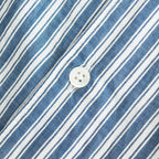 綿ツイルストライプ×綿タイプライター S/Sシャツ #BLUE [HO-B019-051]