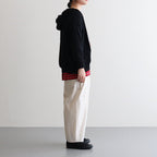 FCDPTD｜製品染＆ポリエステル裏毛 前開きパーカー #BLACK [GE_FR0304TD]