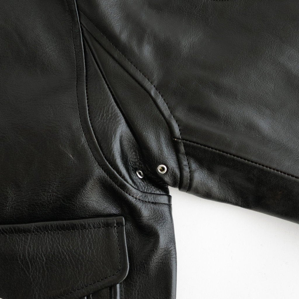 SHRINK LEATHER G-1 JACKET #BLACK SHRINK [26330705]