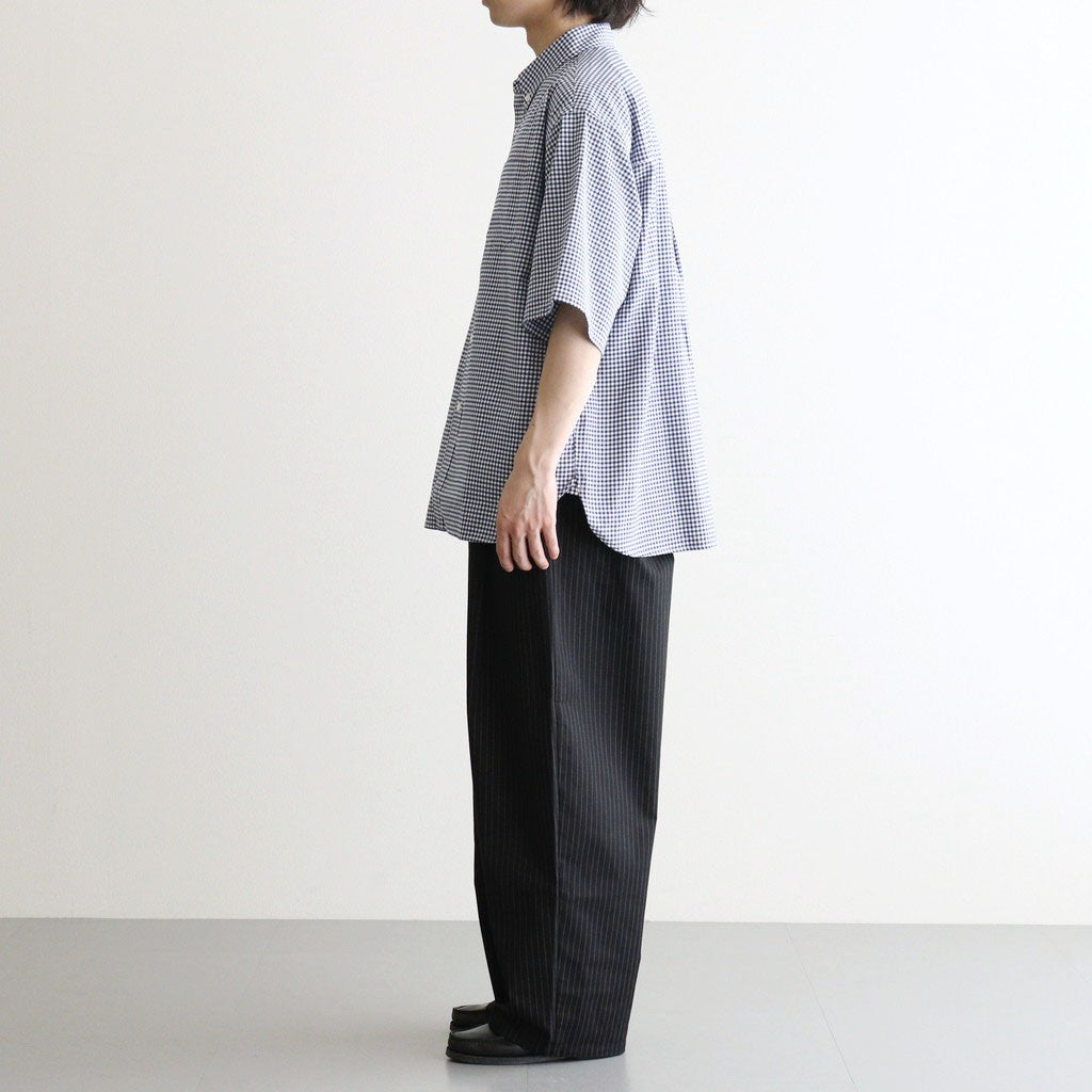 CORPORATE WIDE EASY PANTS #BLACK STRIPE [FSC262-40014B]