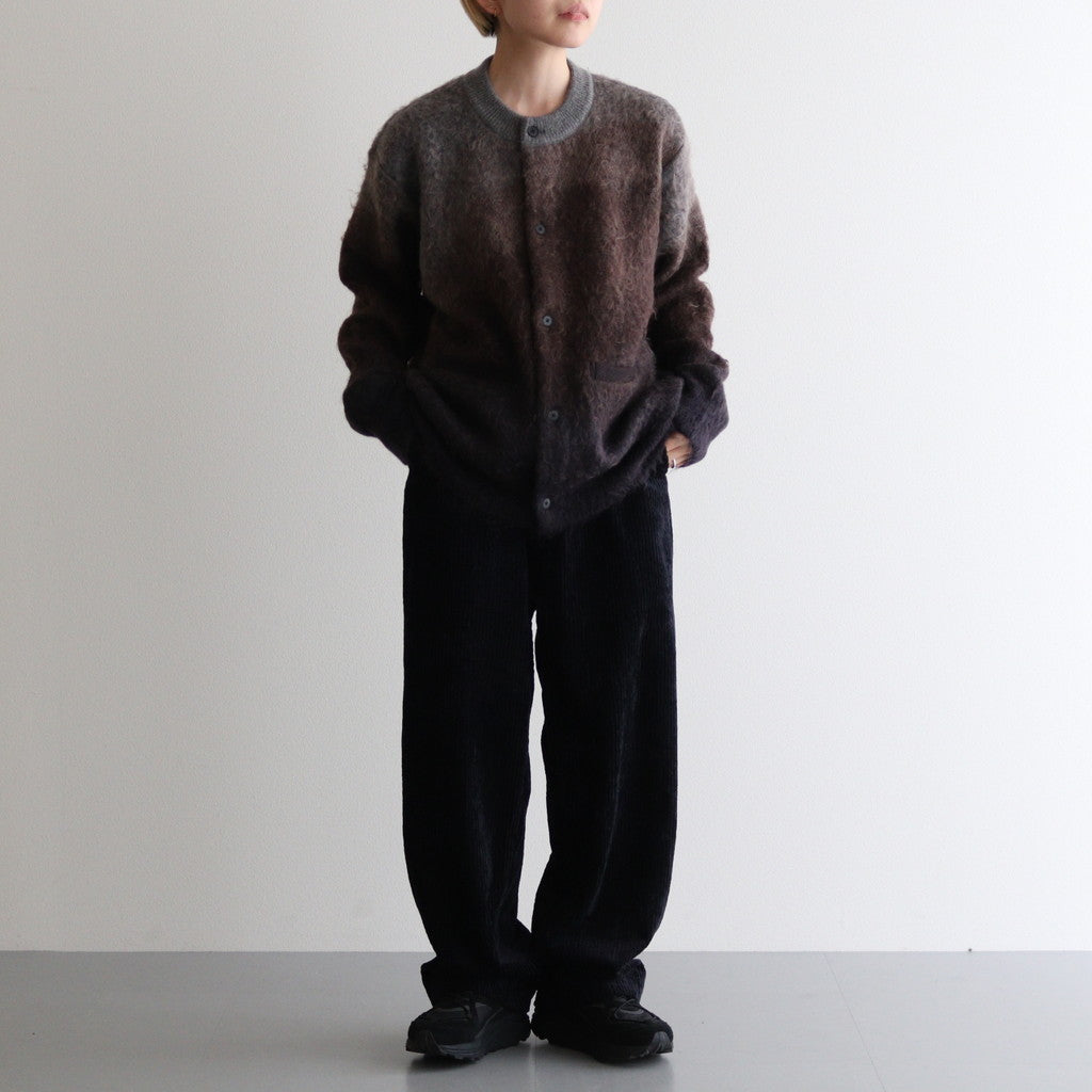 GRADATION MOHAIR KNIT CARDIGAN #BROWN CREAM GRADATION [ST.1002]