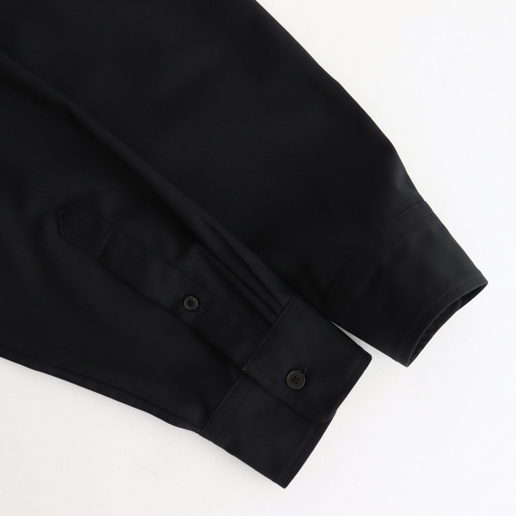 SUPER FINE TROPICAL WOOL SHIRT #TOP DARK NAVY [A25SS01WT]