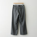 BLUEFACED WOOL TWO-TUCK SLACKS #GRAY STRIPE [A25AP05BS]