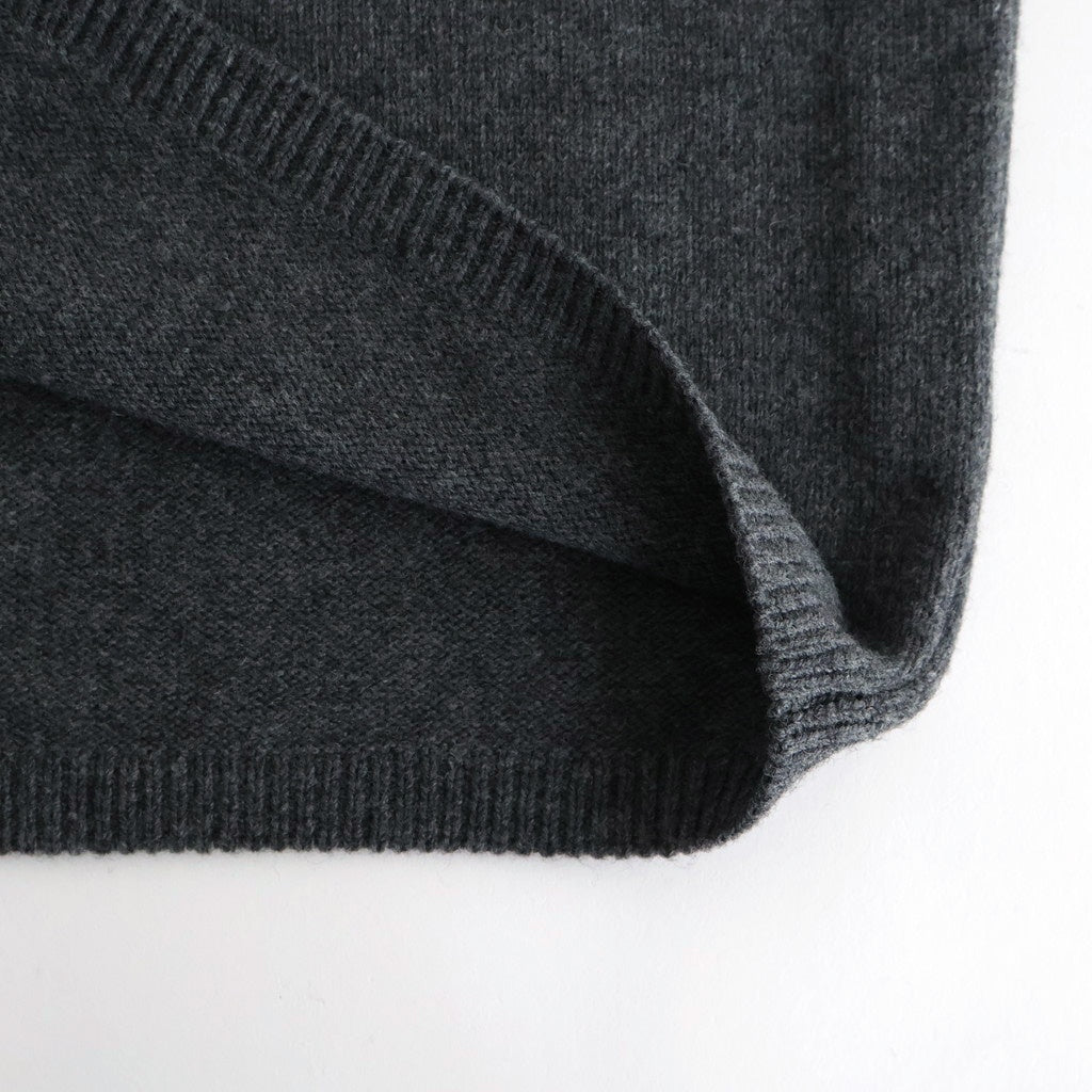 Suede Leather Elbow Patch Sweater #TOP GRAY [YK25FW01108S]