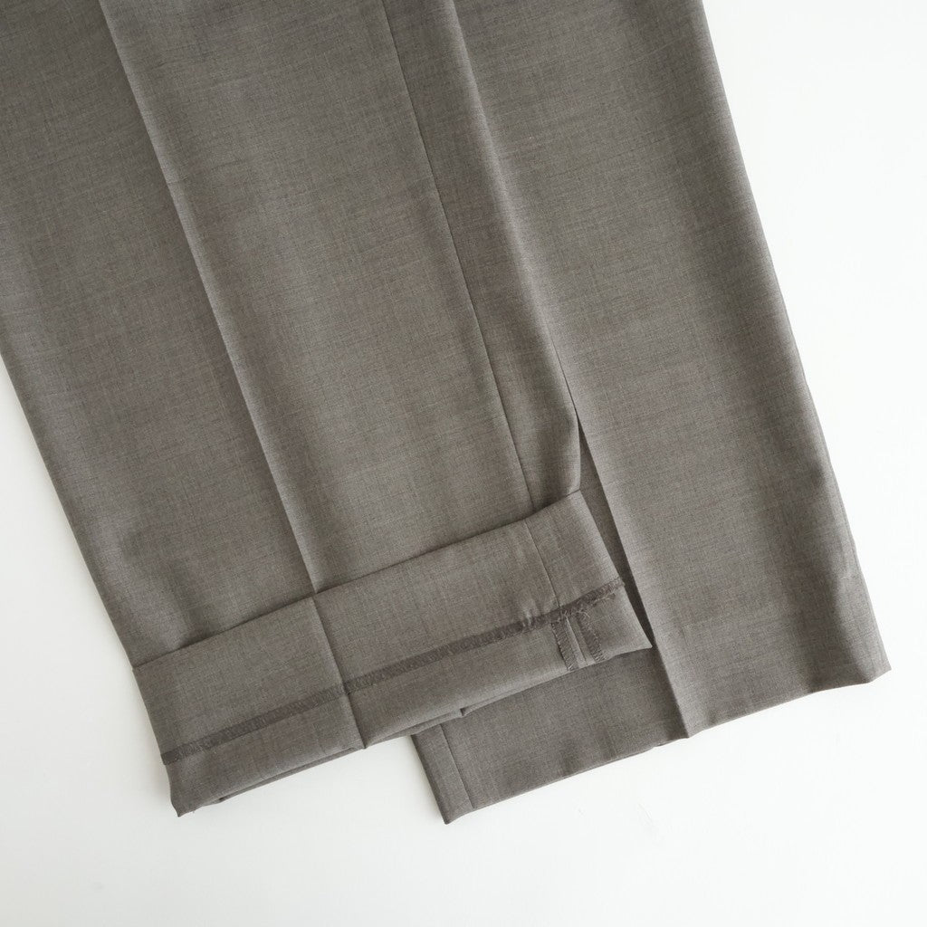 EXTRA FINE WOOL EASY LONG WIDE TROUSERS #GREIGE [ST.1611]