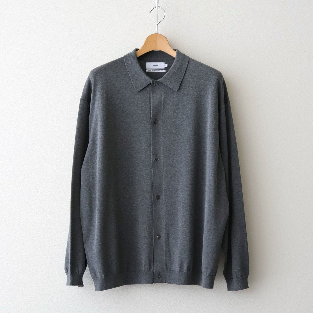 Suvin High Gauge Knit Oversized L/S Shirts #TOP GRAY [GU261-80263C]