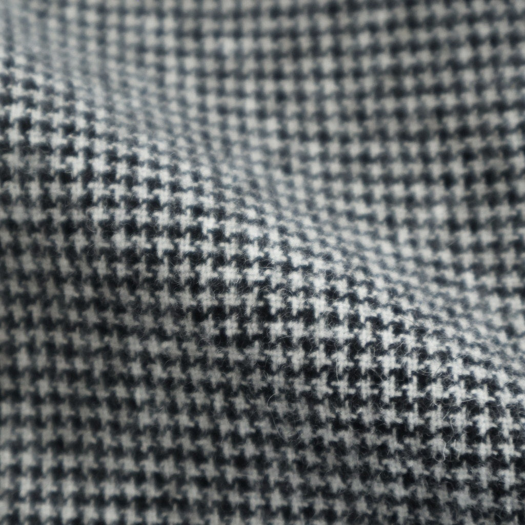 FDRSJK - ウール・千鳥 フロントジップジャケット #09 White × Black [SN_FR1403JK]