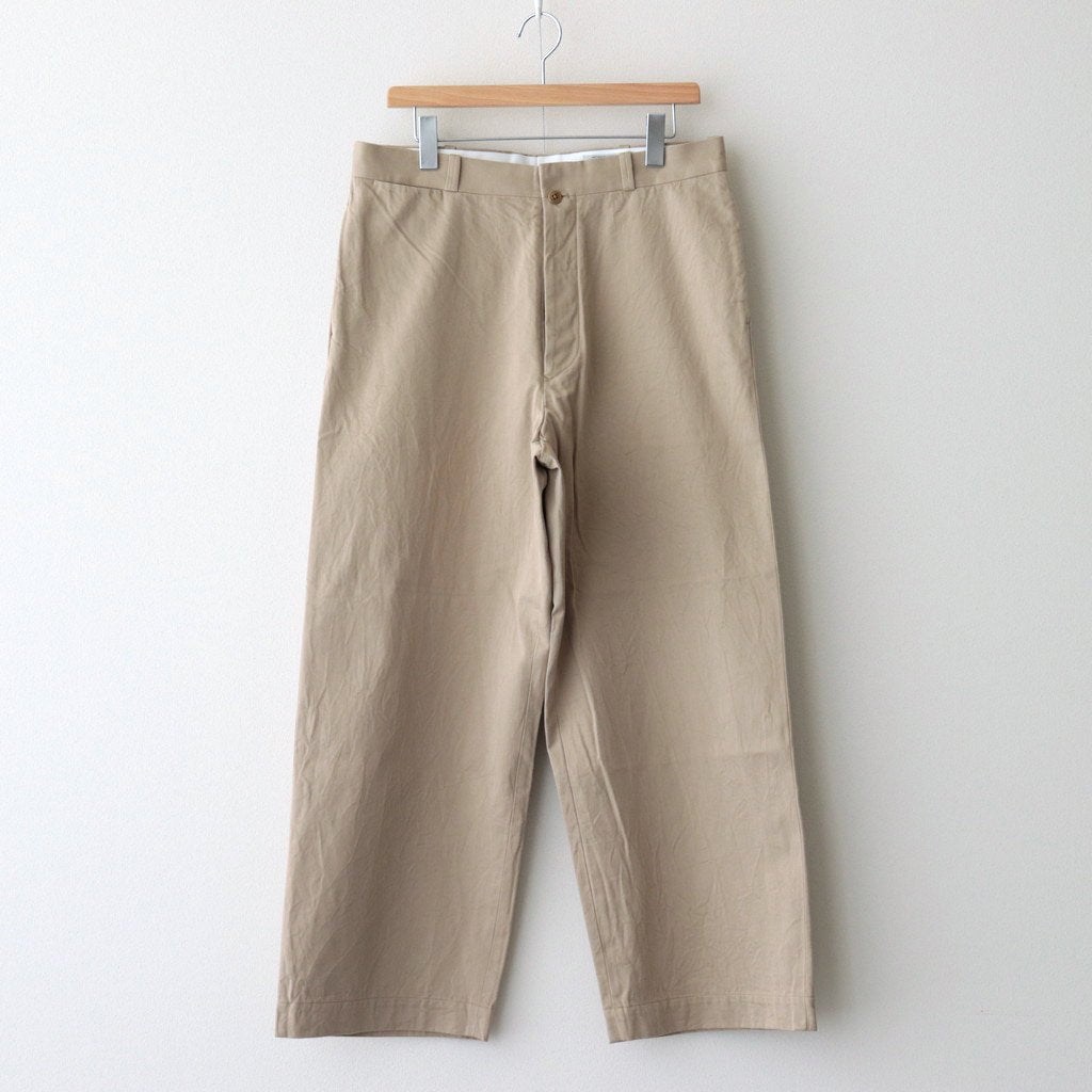 CHINO CLOTH PANTS WIDE #KHAKI [12654]